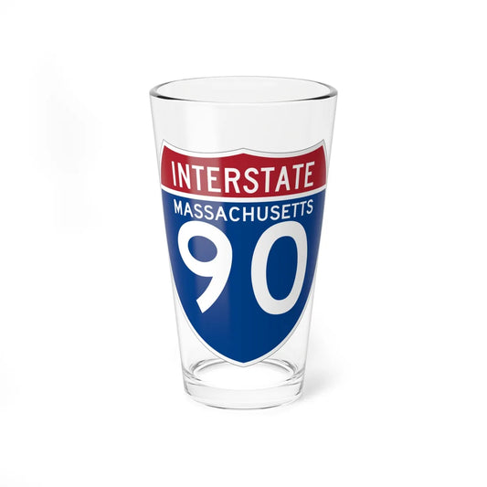 I-90 MA (Massachusetts) (Road Sign) Pint Glss 16oz 16oz - Go Mug Yourself