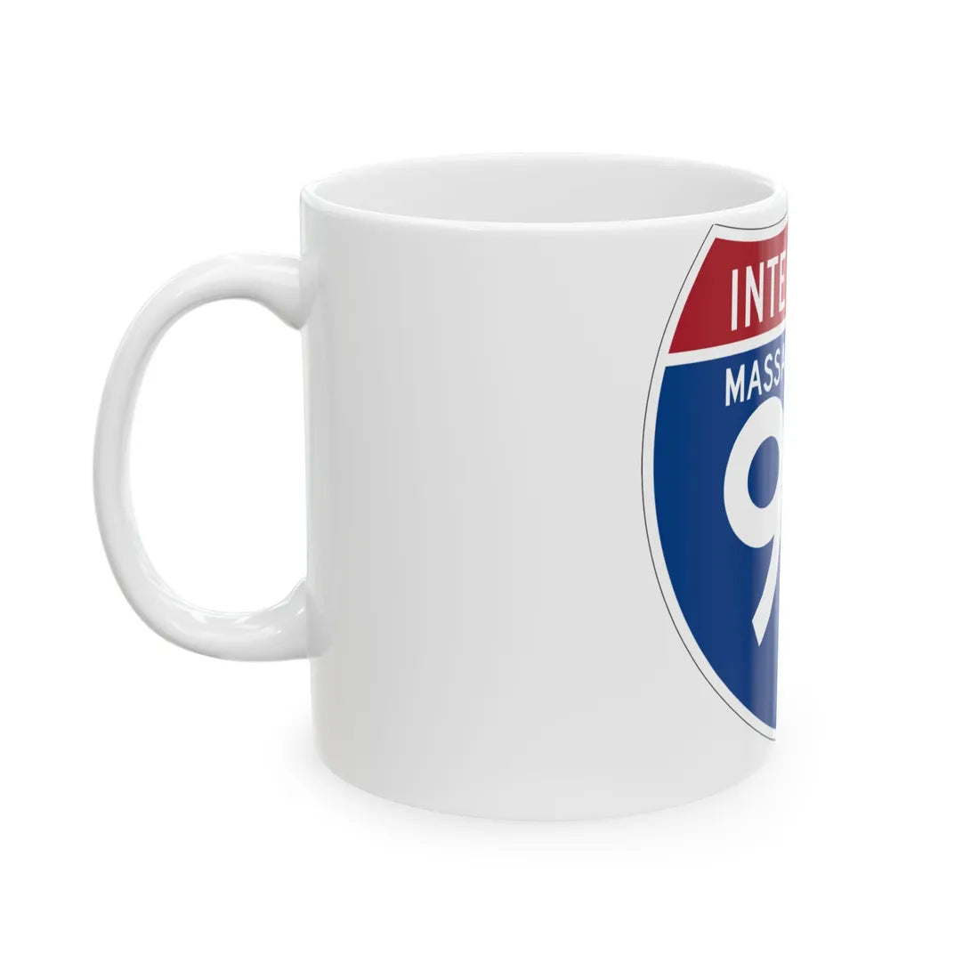 I-90 MA (Massachusetts) (Road Sign) White Coffee Mug - Go Mug Yourself