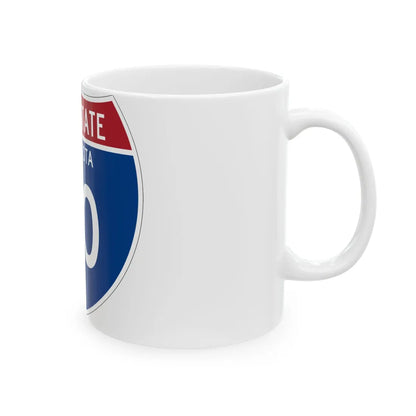 I-90 MN 1957 (Minnesota) (Road Sign) White Coffee Mug - Go Mug Yourself