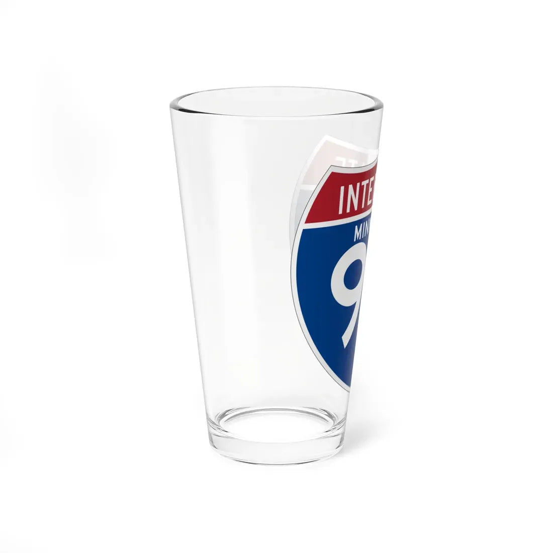 I-90 MN (Minnesota) (Road Sign) Pint Glass 16oz - Go Mug Yourself