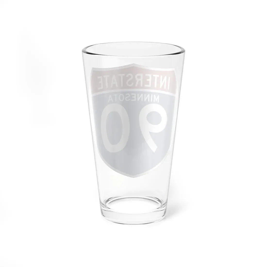 I-90 MN (Minnesota) (Road Sign) Pint Glass 16oz - Go Mug Yourself