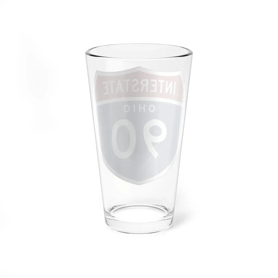 I-90 OH 1957 (Ohio) (Road Sign) Pint Glass 16oz - Go Mug Yourself