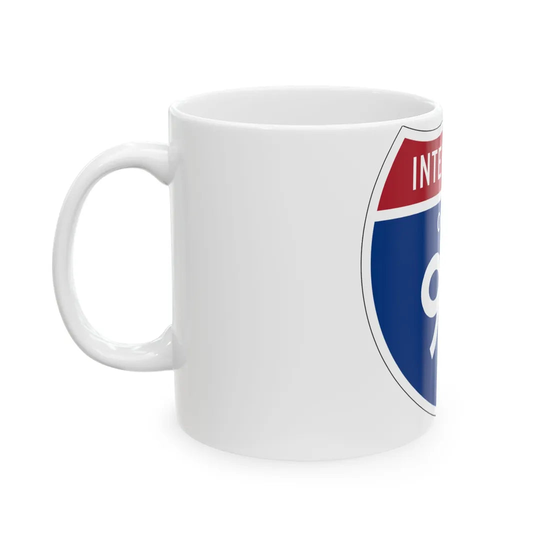 I-90 OH 1957 (Ohio) (Road Sign) White Coffee Mug - Go Mug Yourself
