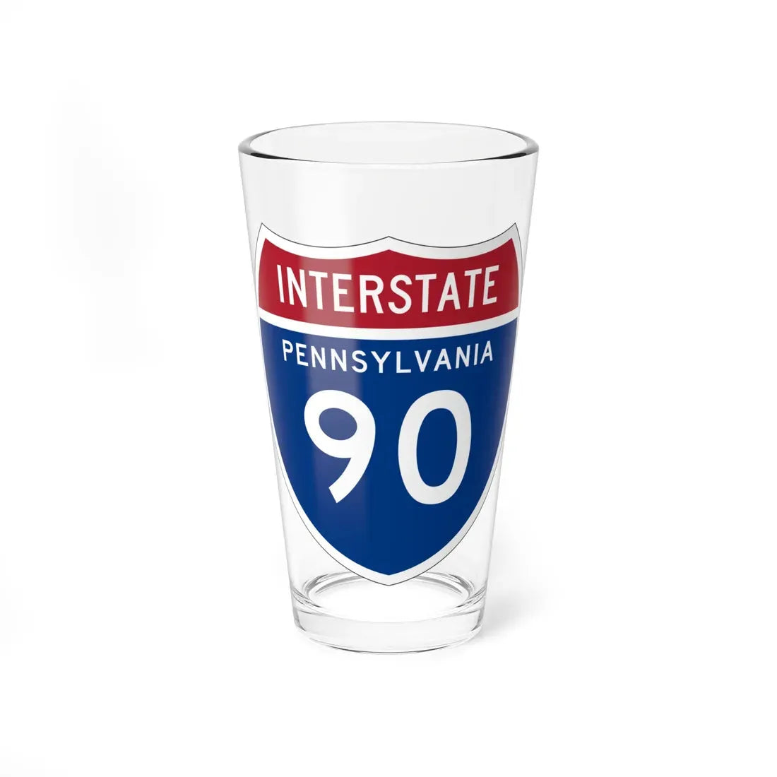 I-90 PA 1957 (Pennsylvania) (Road Sign) Pint Glass 16oz 16oz - Go Mug Yourself