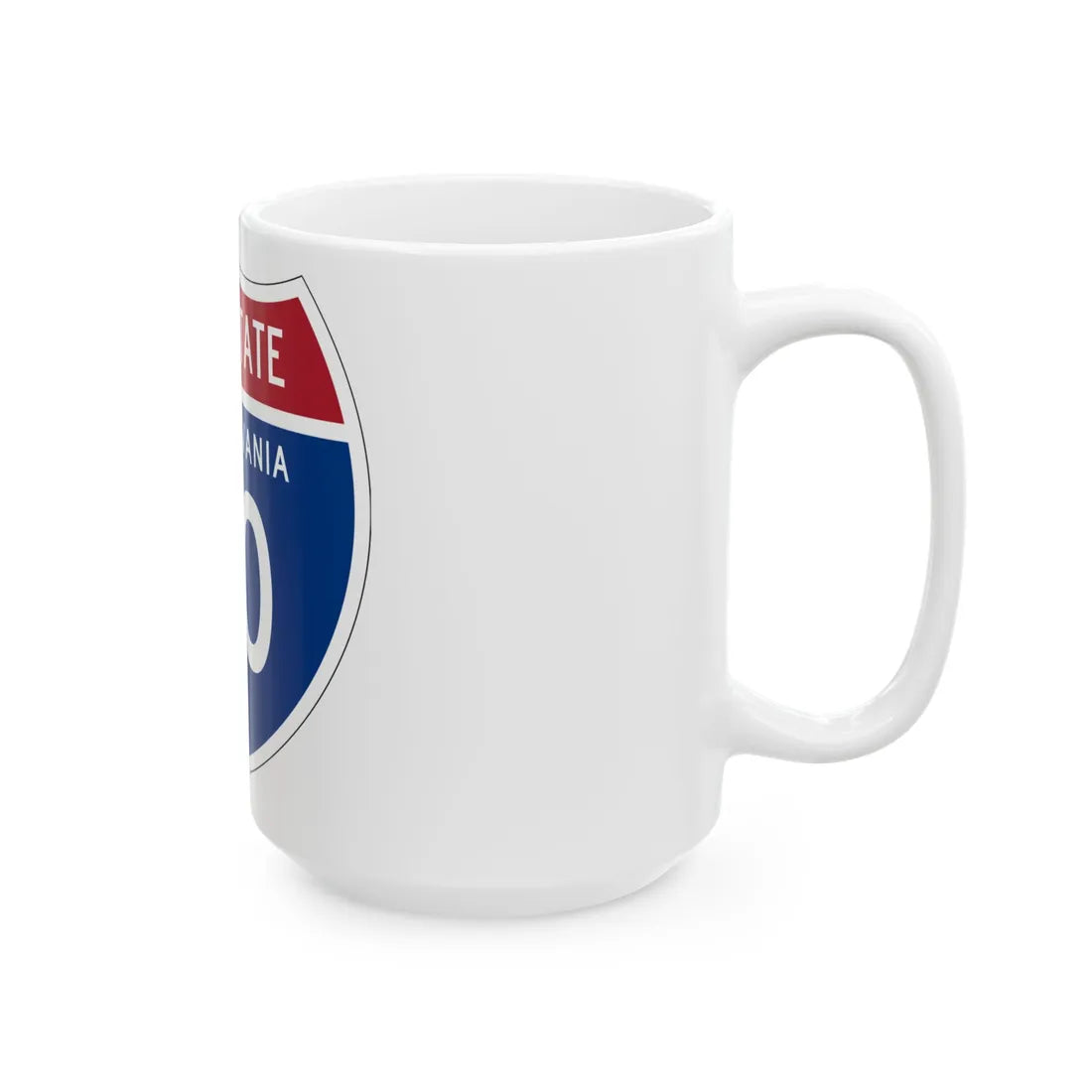 I-90 PA 1957 (Pennsylvania) (Road Sign) White Coffee Mug - Go Mug Yourself