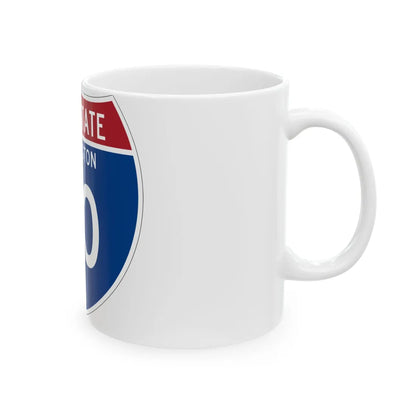 I-90 WA Metric (Washington) (Road Sign) White Coffee Mug - Go Mug Yourself