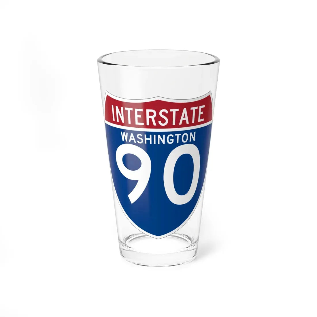 I-90 WA (Washington) (Road Sign) Pint Glass 16oz 16oz - Go Mug Yourself