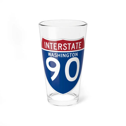I-90 WA (Washington) (Road Sign) Pint Glass 16oz 16oz - Go Mug Yourself