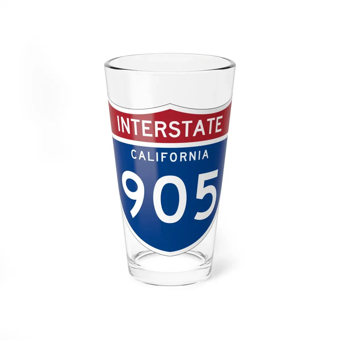 I-905 CA (California) (Road Sign) Pint Glass 16oz 16oz - Go Mug Yourself