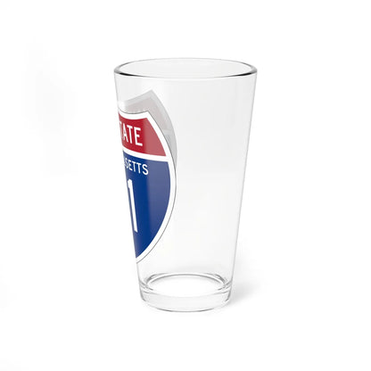 I-91 MA 1957 (Massachusetts) (Road Sign) Pint Glss 16oz - Go Mug Yourself