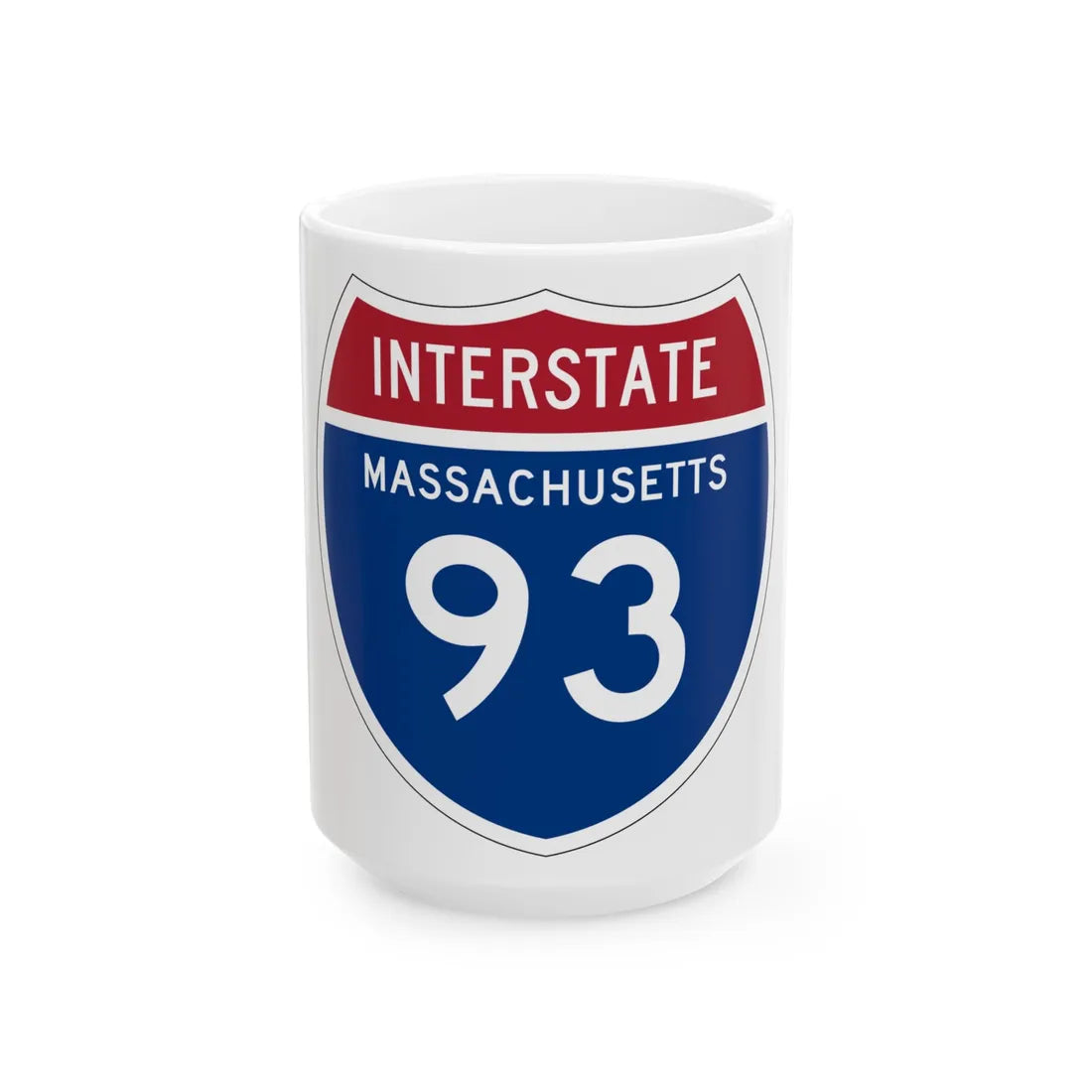 I-93 MA 1957 (Massachusetts) (Road Sign) White Coffee Mug 15oz - Go Mug Yourself