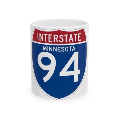 I-94 MN (Minnesota) (Road Sign) White Coffee Mug 11oz - Go Mug Yourself