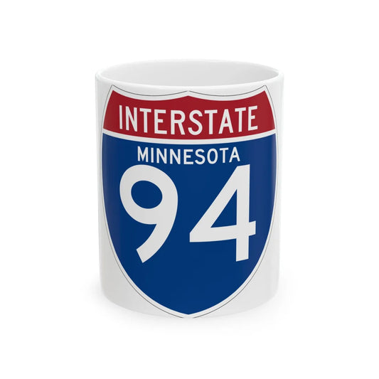 I-94 MN (Minnesota) (Road Sign) White Coffee Mug 11oz - Go Mug Yourself