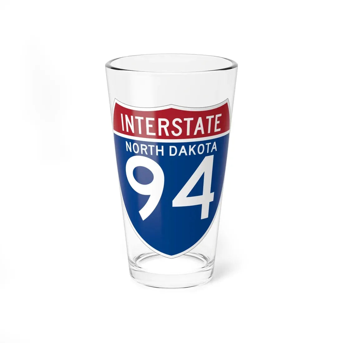 I-94 ND (North Dakota) (Road Sign) Pint Glass 16oz 16oz - Go Mug Yourself