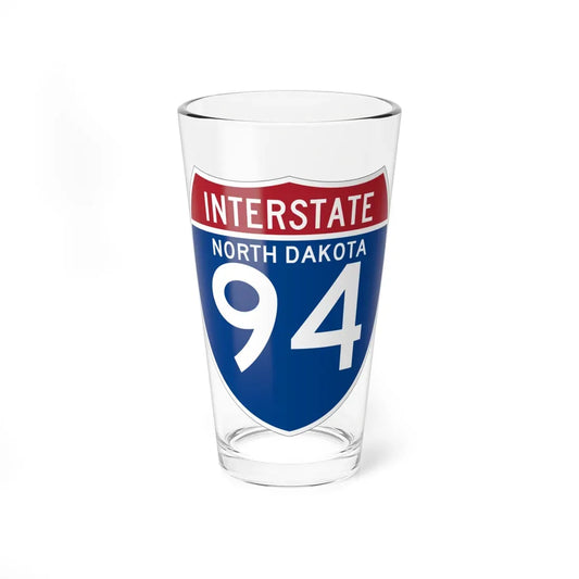 I-94 ND (North Dakota) (Road Sign) Pint Glass 16oz 16oz - Go Mug Yourself