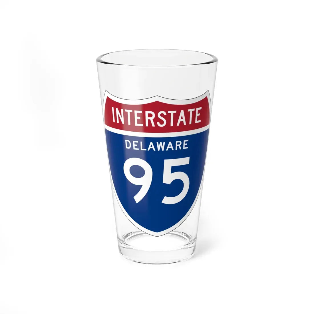 I-95 DE 1957 (Delaware) (Road Sign) Pint Glass 16oz 16oz - Go Mug Yourself
