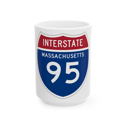 I-95 MA 1957 (Massachusetts) (Road Sign) White Coffee Mug 15oz - Go Mug Yourself