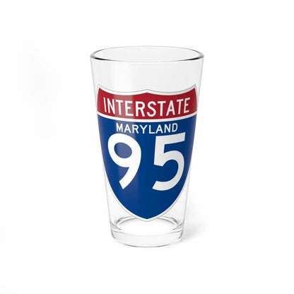 I-95 MD (Maryland) (Road Sign) Pint Glass 16oz 16oz - Go Mug Yourself