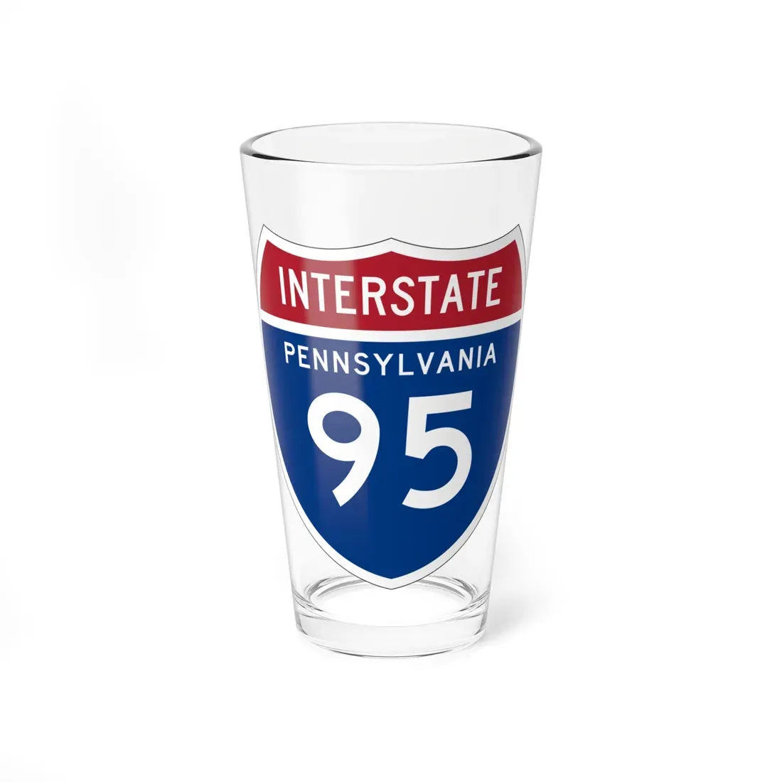 I-95 PA 1957 (Pennsylvania) (Road Sign) Pint Glass 16oz 16oz - Go Mug Yourself