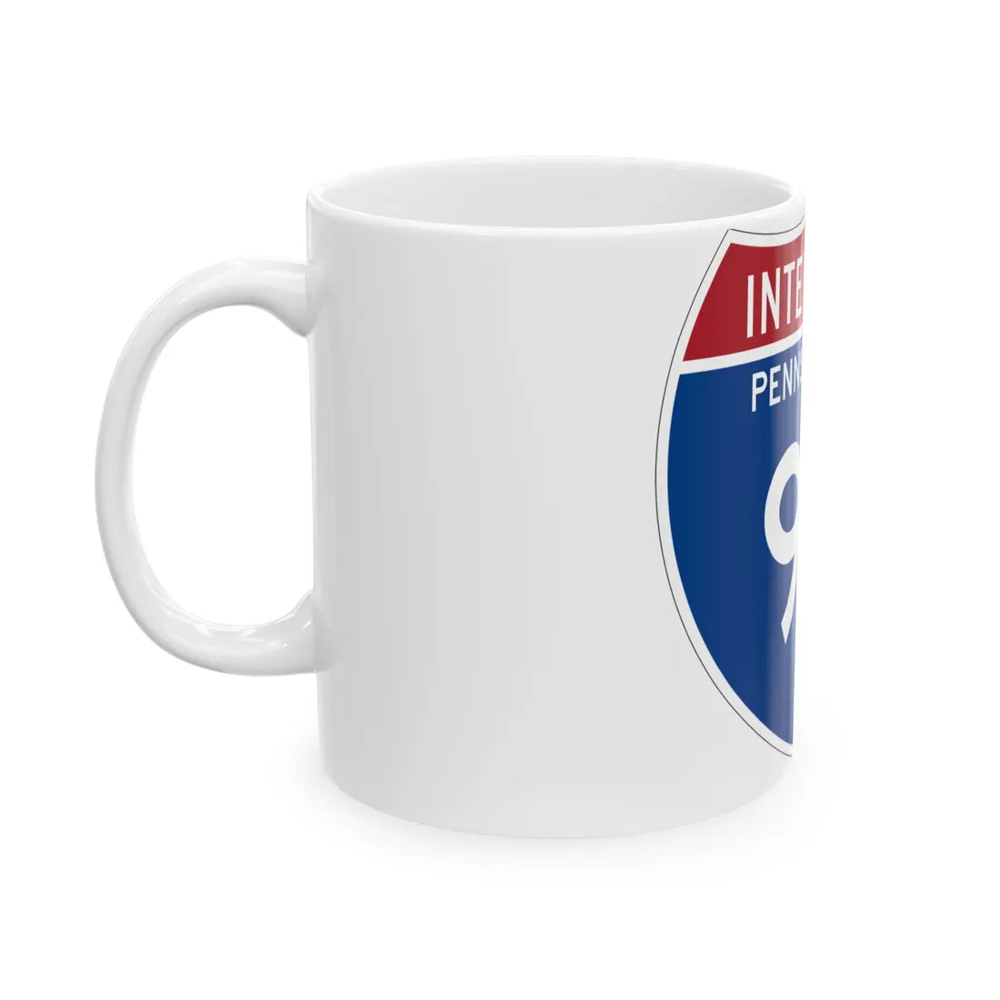 I-95 PA Metric (Pennsylvania) (Road Sign) White Coffee Mug - Go Mug Yourself