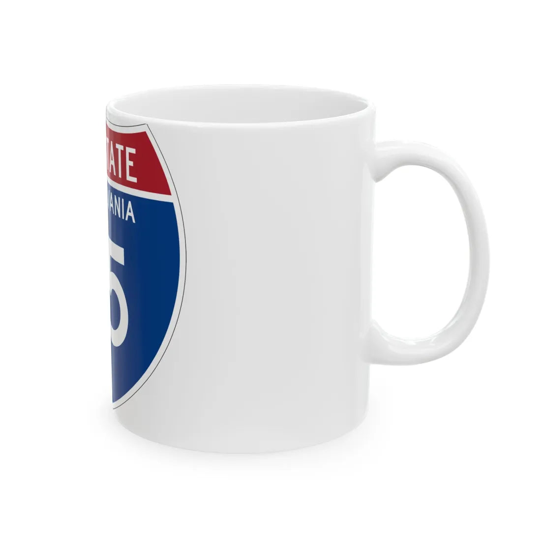 I-95 PA Metric (Pennsylvania) (Road Sign) White Coffee Mug - Go Mug Yourself