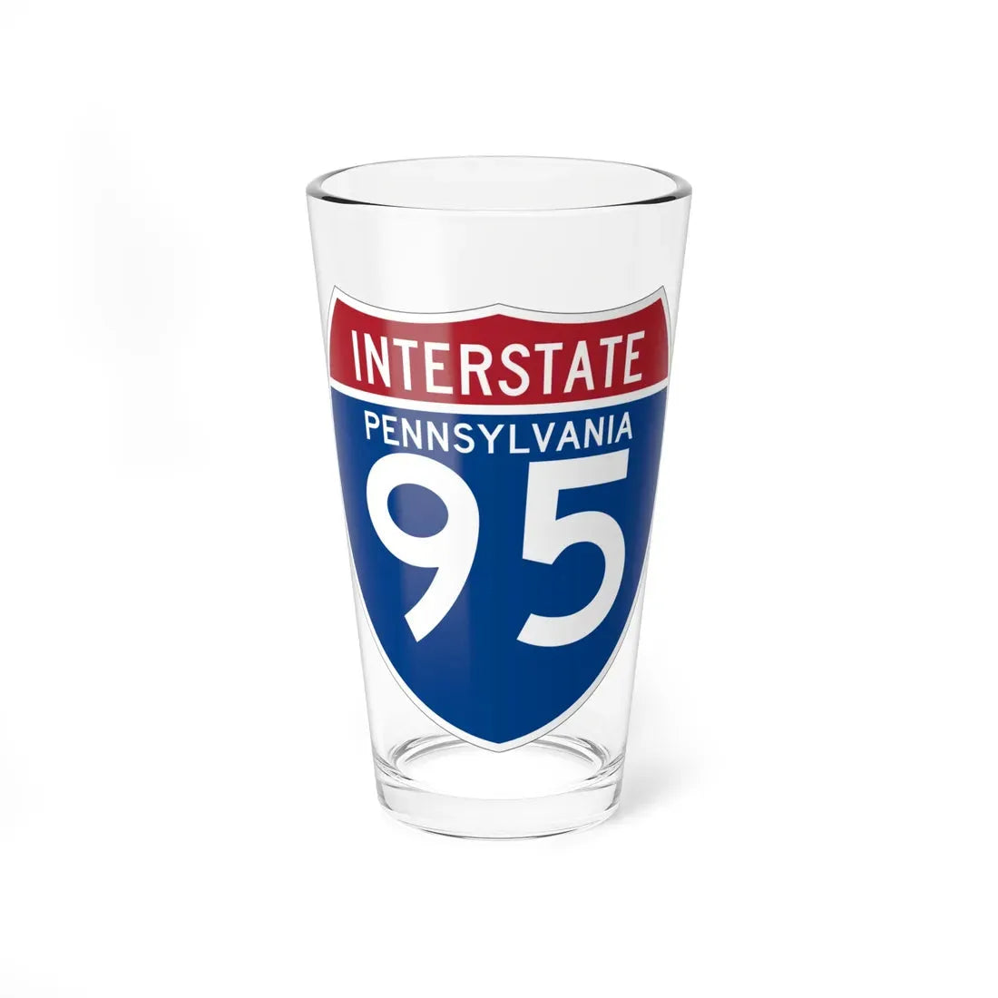 I-95 PA (Pennsylvania) (Road Sign) Pint Glass 16oz 16oz - Go Mug Yourself