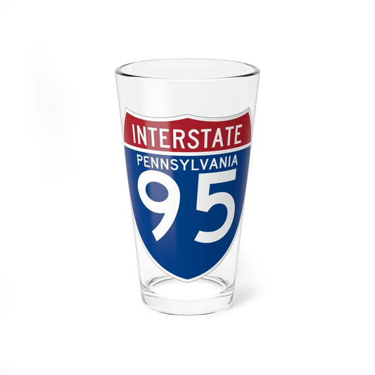 I-95 PA (Pennsylvania) (Road Sign) Pint Glass 16oz 16oz - Go Mug Yourself