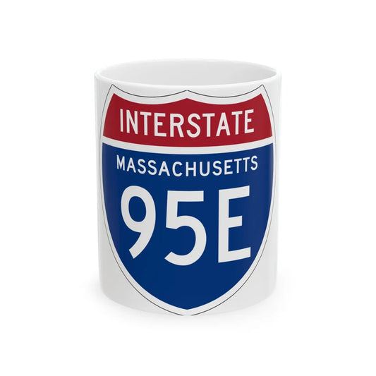 I-95E MA 1957 (Massachusetts) (Road Sign) White Coffee Mug 11oz - Go Mug Yourself
