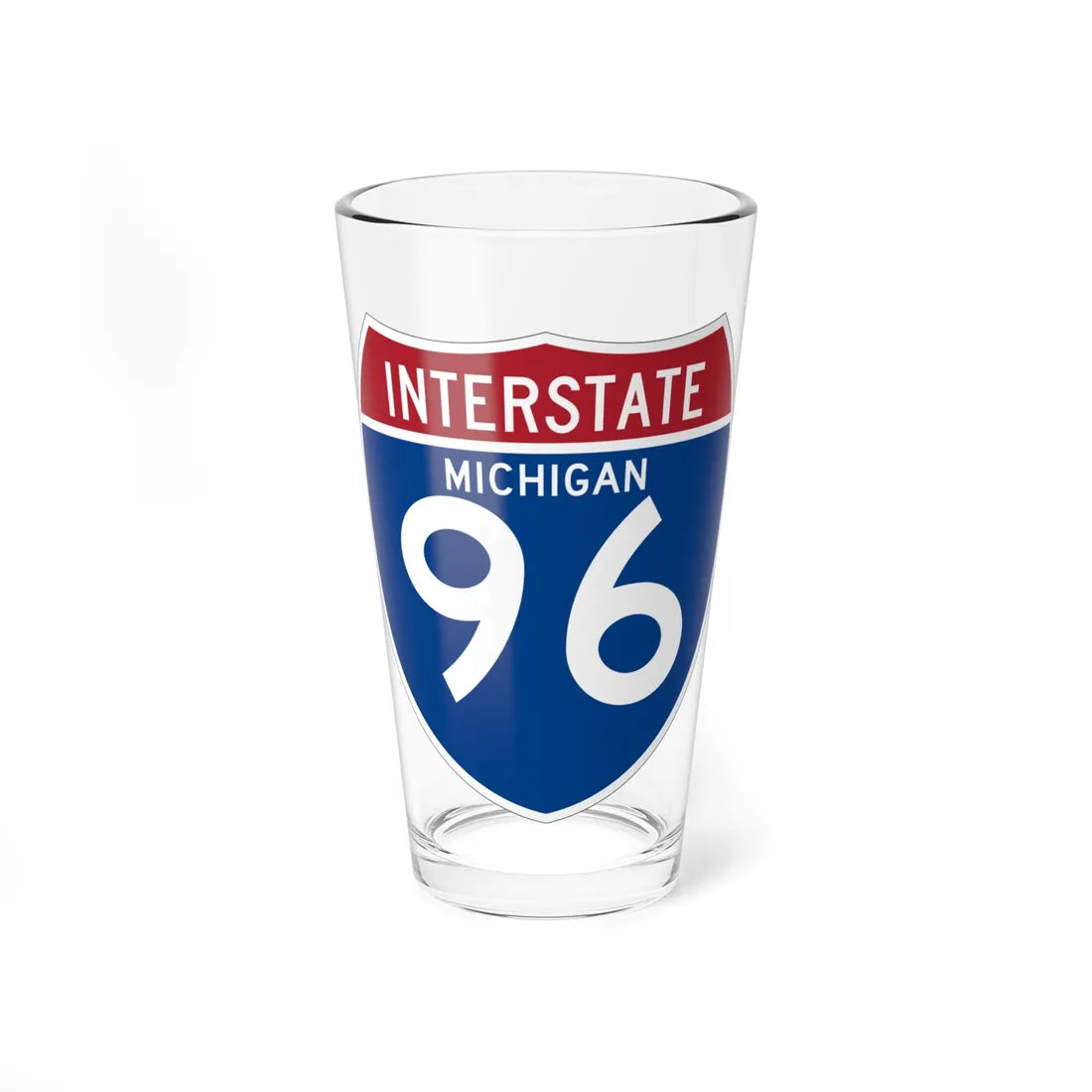 I-96 MI (Michigan) (Road Sign) Pint Glss 16oz 16oz - Go Mug Yourself