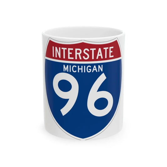 I-96 MI (Michigan) (Road Sign) White Coffee Mug 11oz - Go Mug Yourself