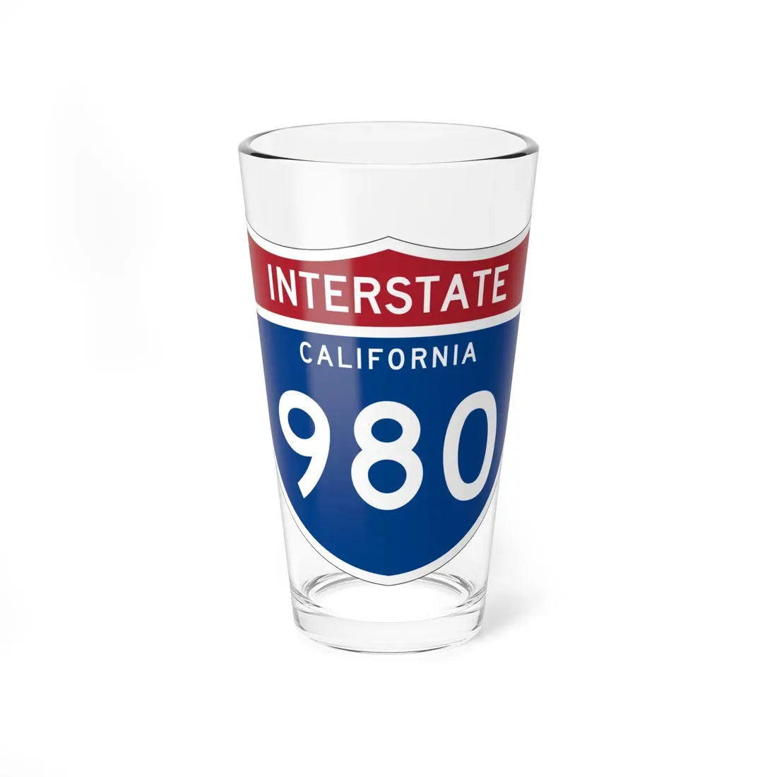 I-980 CA (California) (Road Sign) Pint Glass 16oz 16oz - Go Mug Yourself