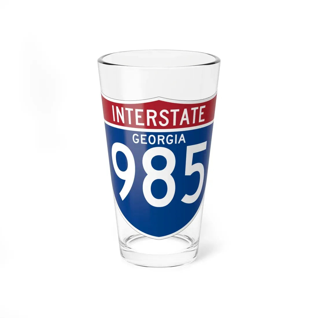 I-985 GA (Georgia) (Road Sign) Pint Glass 16oz 16oz - Go Mug Yourself