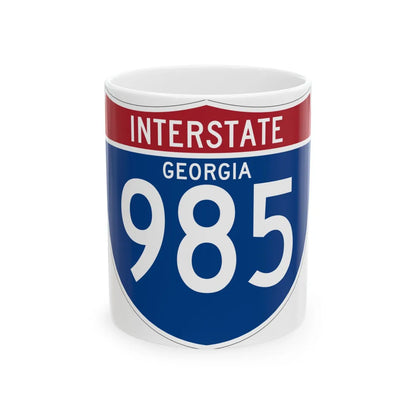 I-985 GA (Georgia) (Road Sign) White Coffee Mug 11oz - Go Mug Yourself