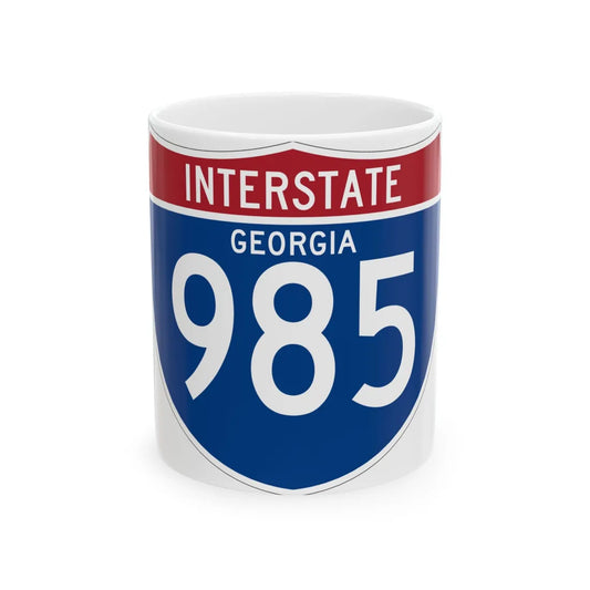 I-985 GA (Georgia) (Road Sign) White Coffee Mug 11oz - Go Mug Yourself