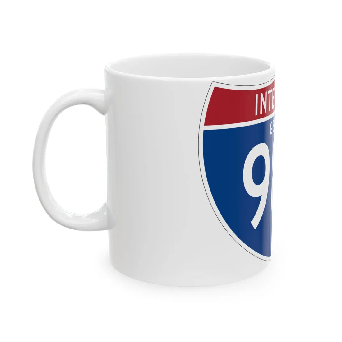 I-985 GA (Georgia) (Road Sign) White Coffee Mug - Go Mug Yourself