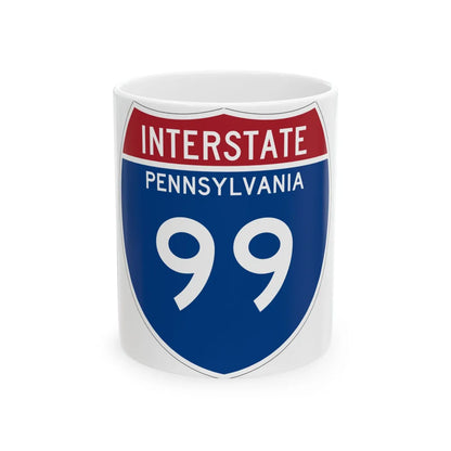I-99 PA Metric (Pennsylvania) (Road Sign) White Coffee Mug 11oz - Go Mug Yourself