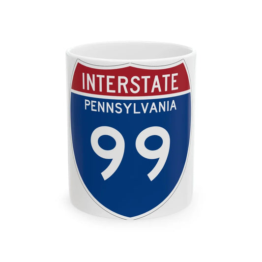 I-99 PA Metric (Pennsylvania) (Road Sign) White Coffee Mug 11oz - Go Mug Yourself