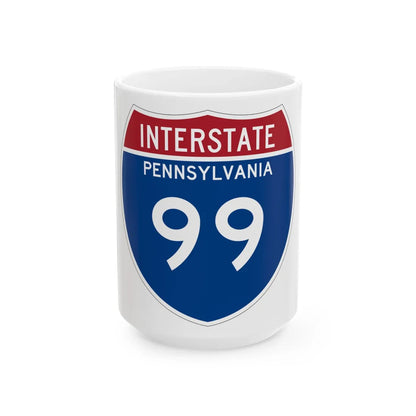 I-99 PA Metric (Pennsylvania) (Road Sign) White Coffee Mug 15oz - Go Mug Yourself