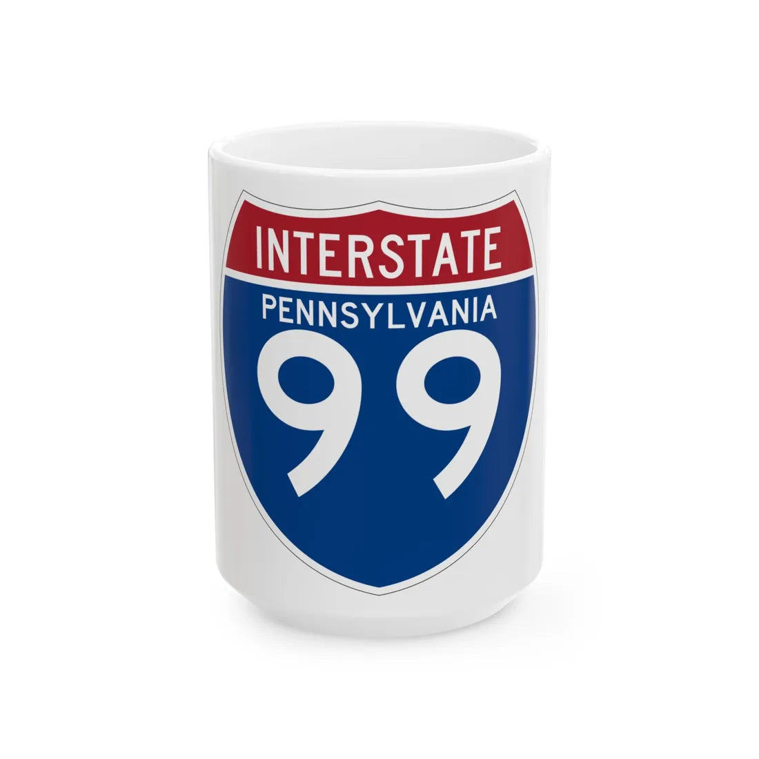 I-99 PA (Pennsylvania) (Road Sign) White Coffee Mug 15oz - Go Mug Yourself