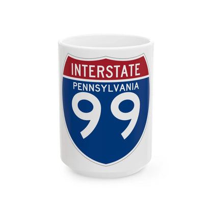 I-99 PA (Pennsylvania) (Road Sign) White Coffee Mug 15oz - Go Mug Yourself