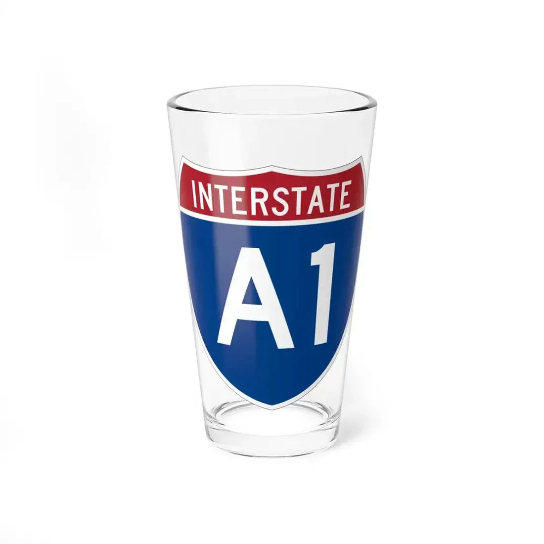 I-A1 (Alaska) (Road Sign) Pint Glass 16oz 16oz - Go Mug Yourself