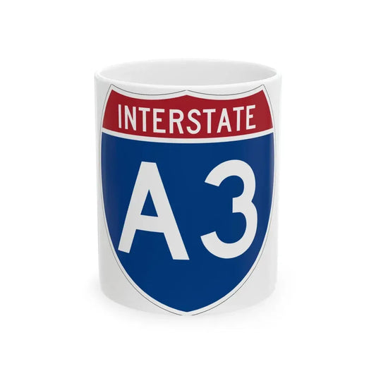 I-A3 (Alaska) (Road Sign) White Coffee Mug 11oz - Go Mug Yourself