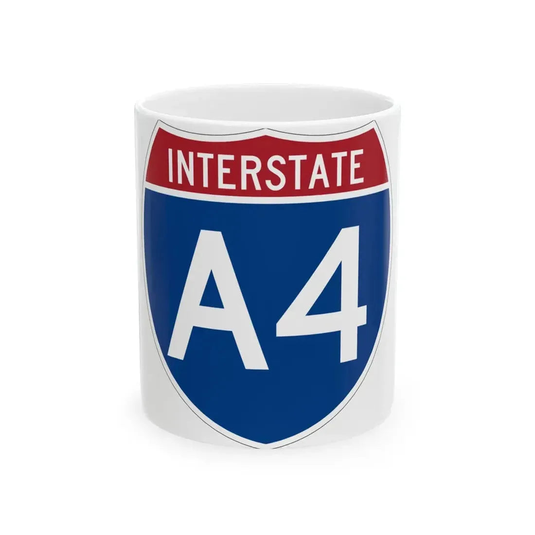 I-A4 (Alaska) (Road Sign) White Coffee Mug - Go Mug Yourself