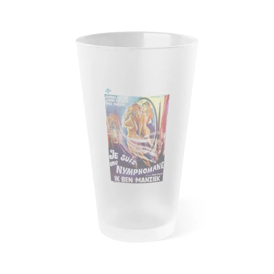 I AM A NYMPHOMANIAC 1971 Movie Poster - Frosted Pint Glass 16oz-16oz-Frosted-Go Mug Yourself