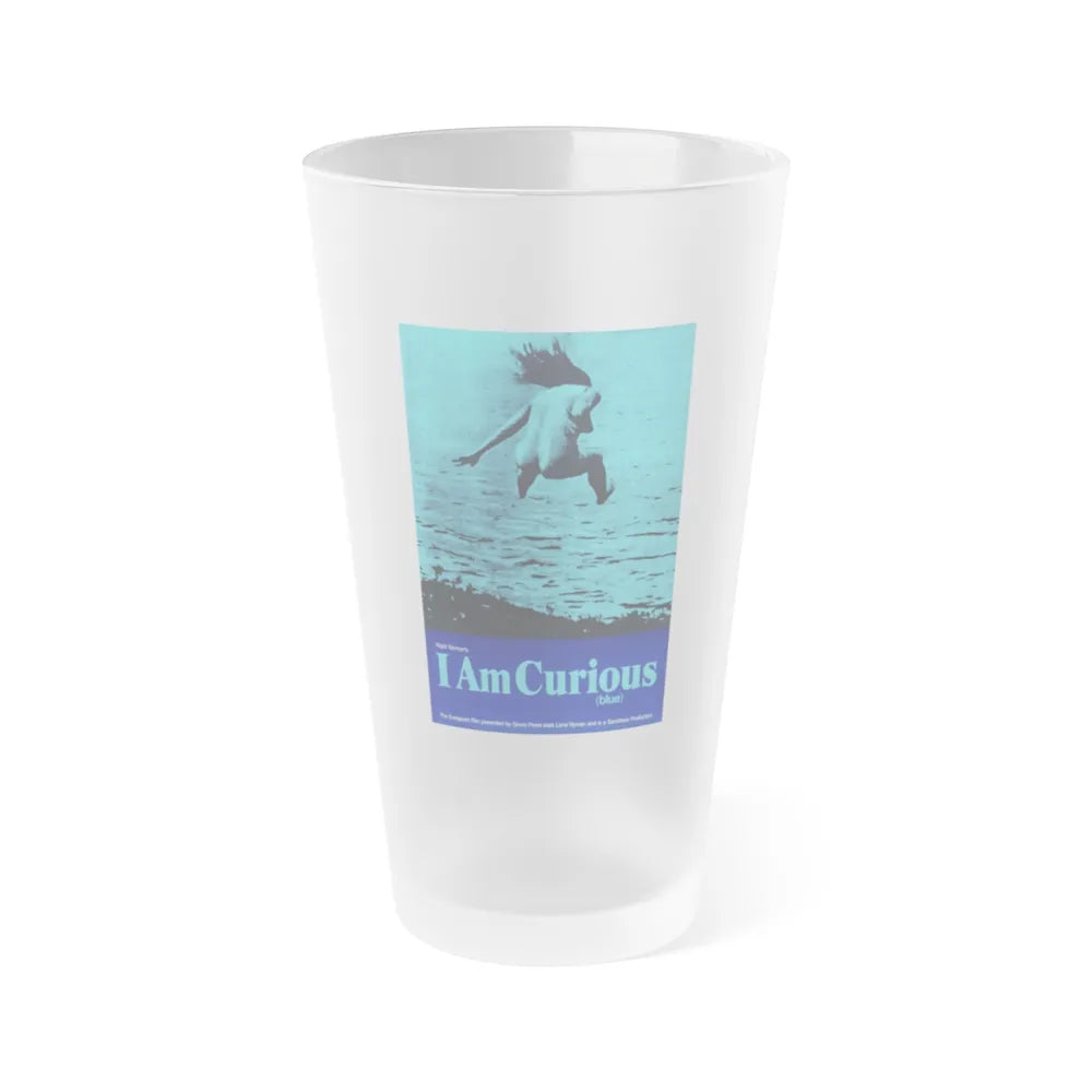 I AM CURIOUS (BLUE) 1968 Movie Poster - Frosted Pint Glass 16oz-16oz-Frosted-Go Mug Yourself