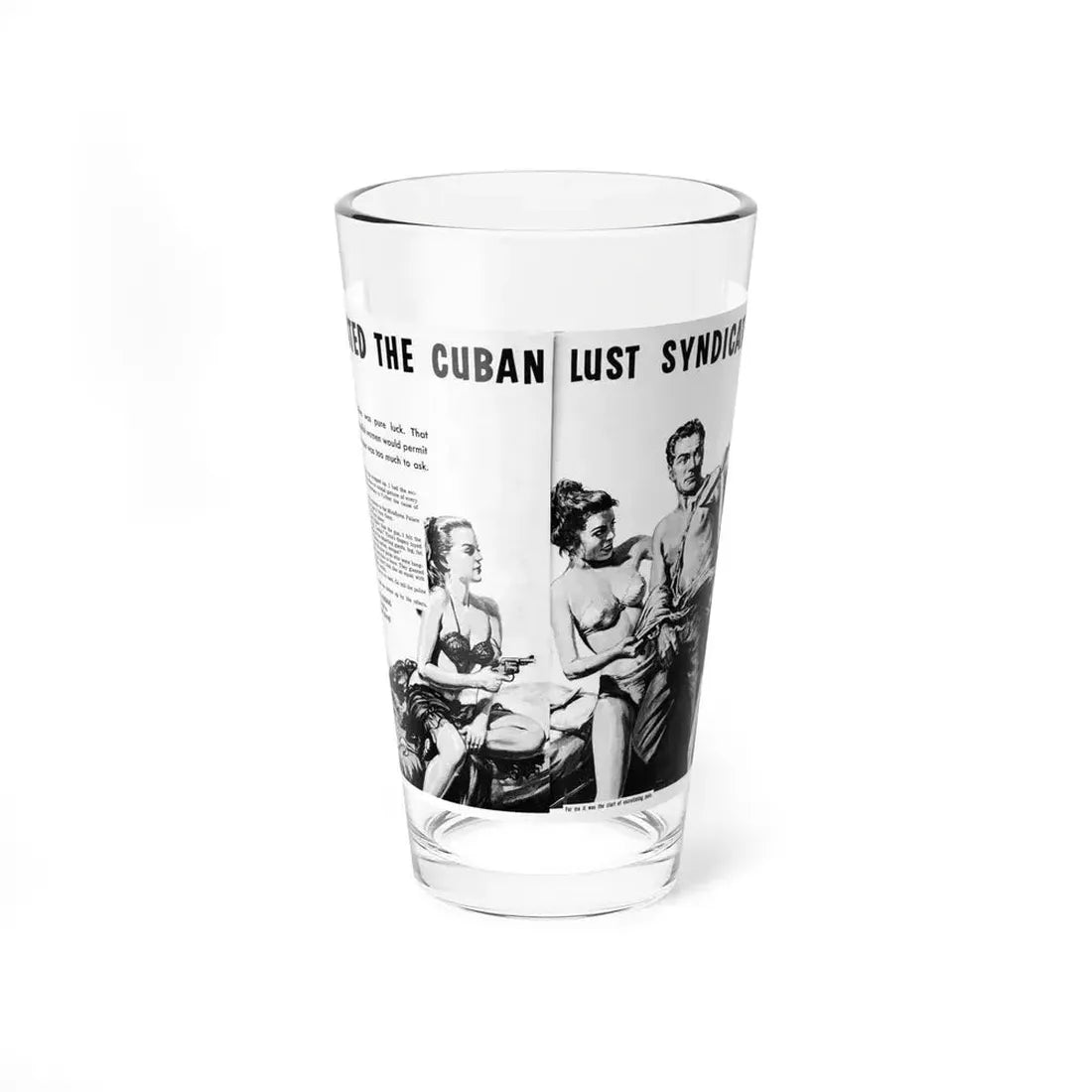 I Blasted The Cuban Lust Syndicate, Man's Story, September 1963 - Pint Glass 16oz 16oz - Go Mug Yourself