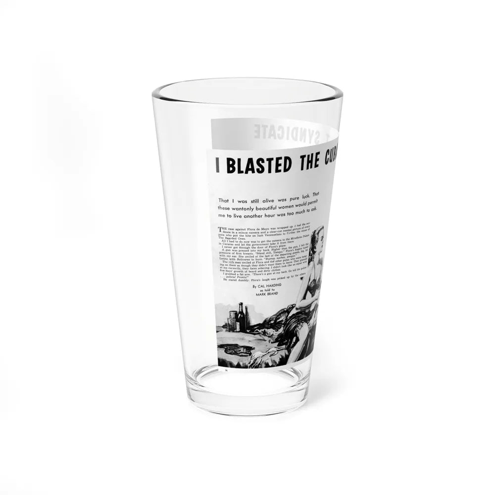 I Blasted The Cuban Lust Syndicate, Man's Story, September 1963 - Pint Glass 16oz-Go Mug Yourself