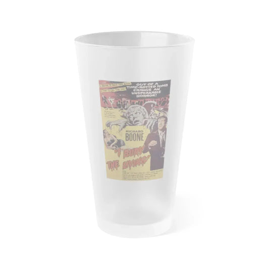 I BURY THE LIVING 1958 Movie Poster - Frosted Pint Glass 16oz 16oz Frosted - Go Mug Yourself