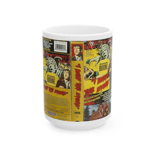 I BURY THE LIVING (VHS COVER) - White Coffee Mug-15oz-Go Mug Yourself