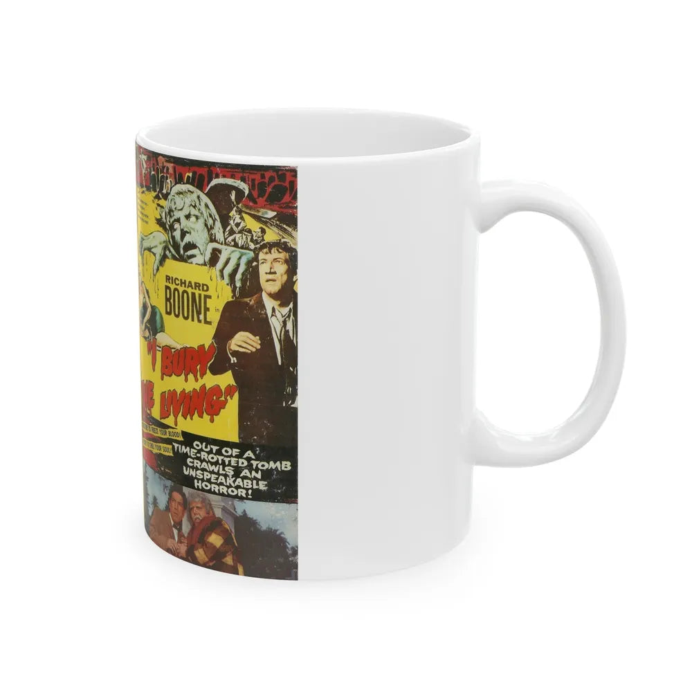 I BURY THE LIVING (VHS COVER) - White Coffee Mug-Go Mug Yourself